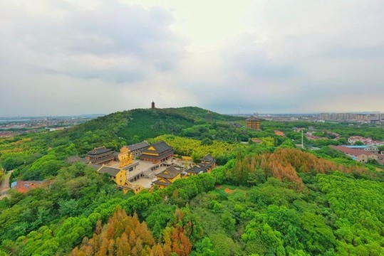 航拍常州橫山橋