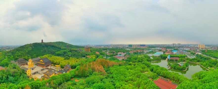 航拍常州橫山橋