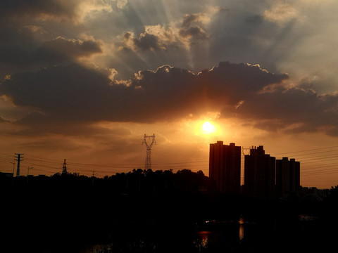 落日天空景觀