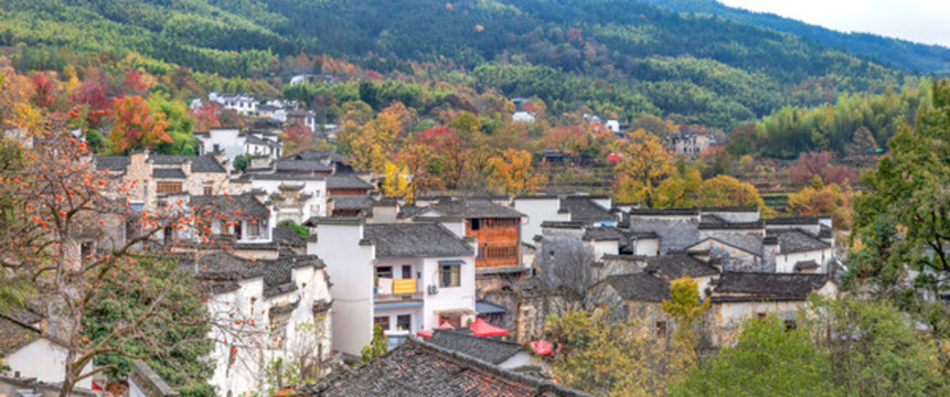 塔川秋色全景圖