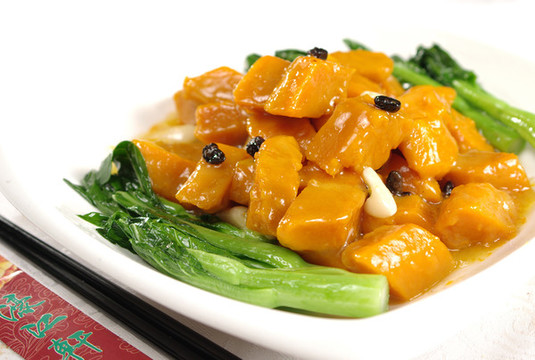 蒜頭豆豉燜南瓜
