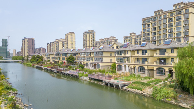 航拍住宅小區(qū)
