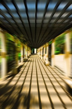公園里的長廊景觀