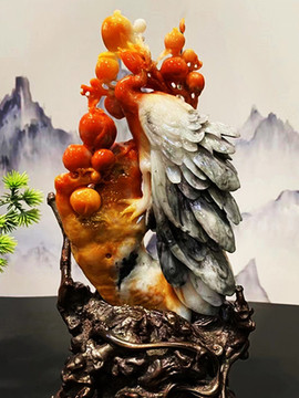 玉雕孔雀