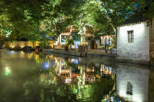 周莊古鎮(zhèn)夜色
