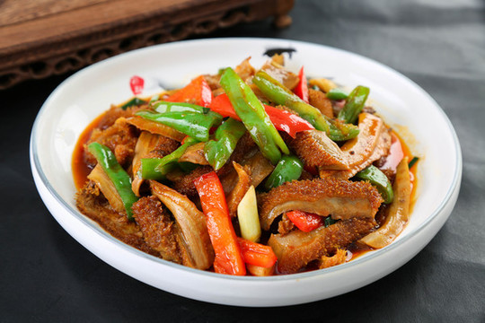 雙椒炒牛肚