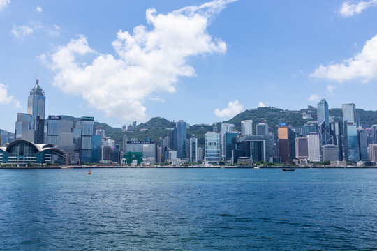 香港維多利亞港兩岸風光