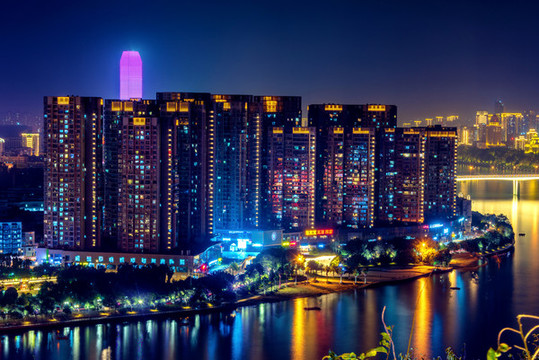 中國廣西柳州夜景風(fēng)光