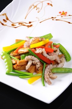 野山菌炒蝦菇肉