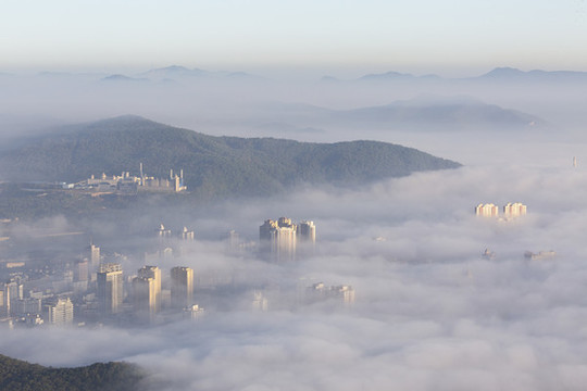 霧中城市