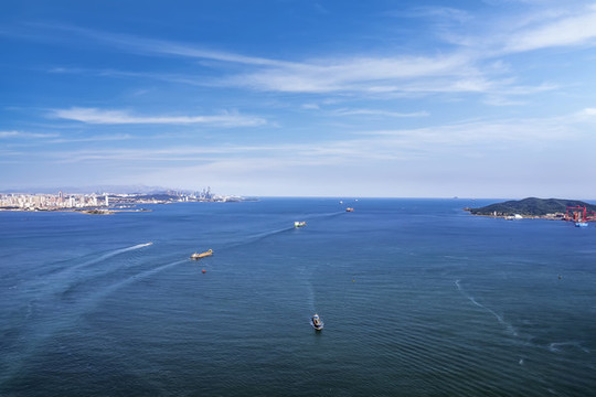 航拍海島風(fēng)光全景