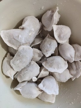 速凍水餃特寫