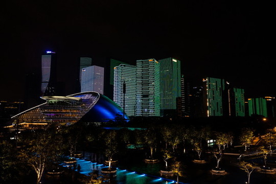 杭州錢江新城夜色