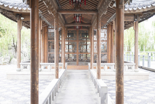 古典園林建筑走廊