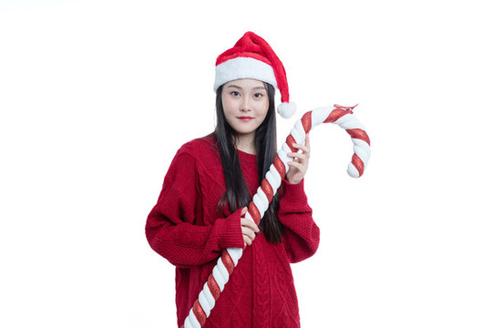 圣誕節(jié)裝扮的女性