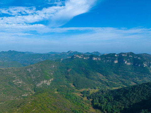 航拍濟南章丘北峪大頂