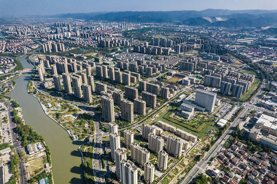 寧波余姚市城市風光