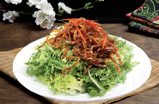 丁香魚(yú)拌苦苣