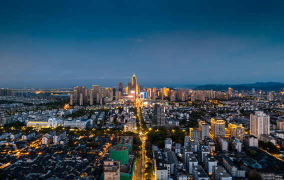 紹興市城市夜景