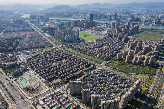 紹興上虞城市風(fēng)光航拍