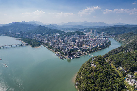 杭州桐廬城市風(fēng)光航拍