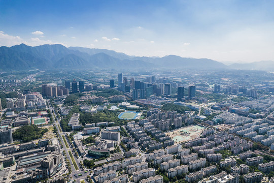 杭州桐廬城市風(fēng)光航拍
