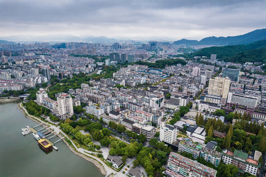 杭州富陽城市風(fēng)光航拍