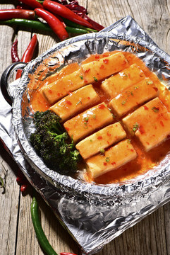 鐵板泰汁豆腐