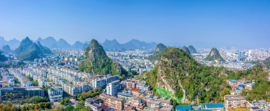 中國廣西桂林城市風光