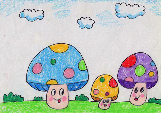 兒童插畫蘑菇
