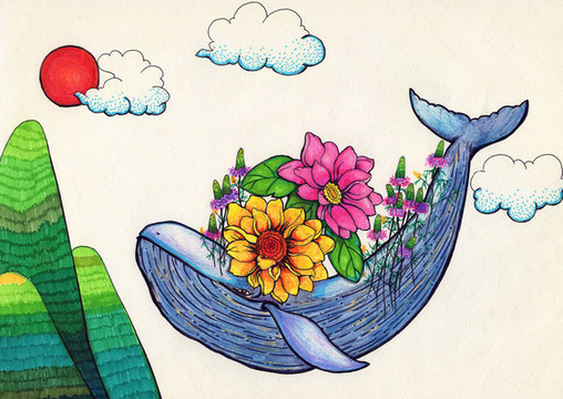 兒童插畫大魚