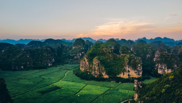 航拍南方山水