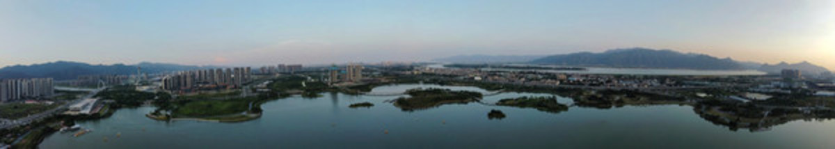 肇慶硯陽湖風(fēng)景區(qū)航拍全景
