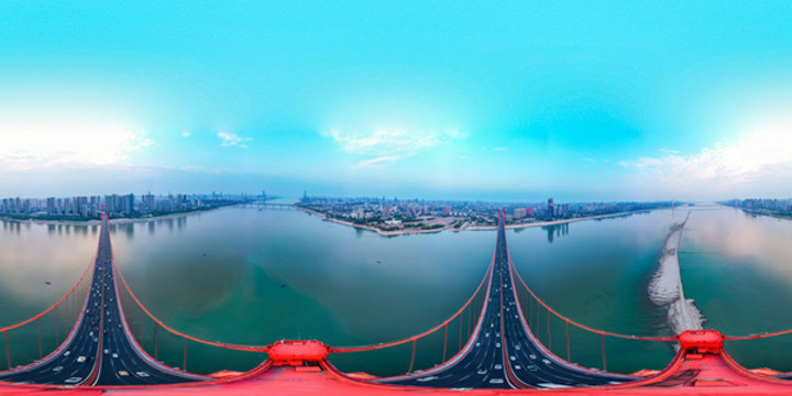 武漢鸚鵡洲長(zhǎng)江大橋VR全景圖