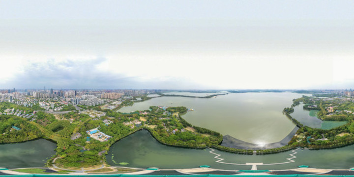 航拍武漢東湖聽(tīng)濤景區(qū)VR全景