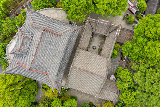 航拍武漢晴川閣景區(qū)
