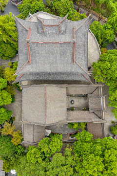 航拍武漢晴川閣景區(qū)