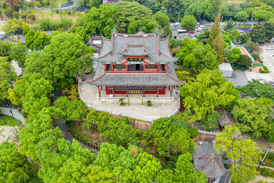 航拍武漢晴川閣景區(qū)
