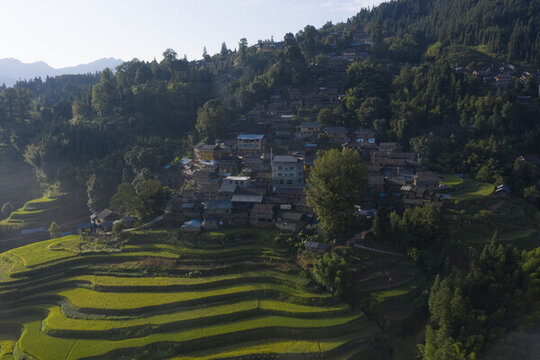 貴州山村梯田