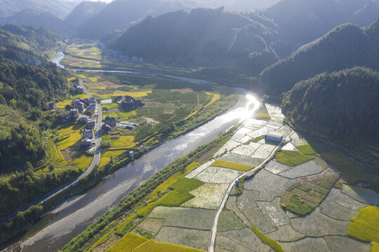 山村稻田風(fēng)光