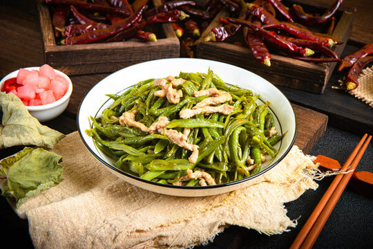 四季豆炒肉絲