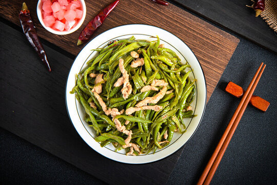 四季豆炒肉絲