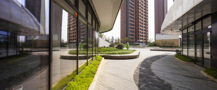 青島中德生態(tài)園現(xiàn)代建筑室外