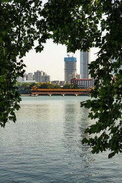 湖南長沙烈士公園湖景