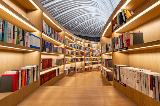 圓形建筑圖書館書架