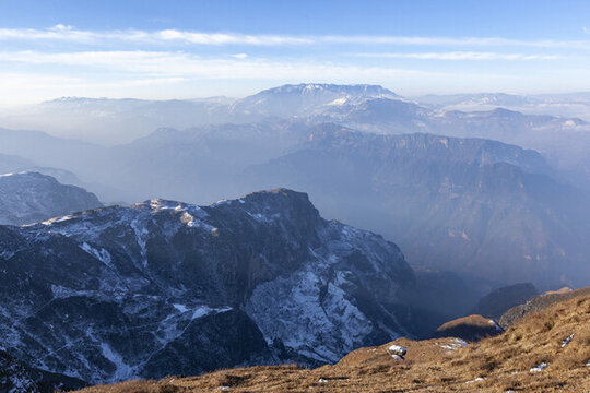 云南昭通大山包雪山冬季風(fēng)景