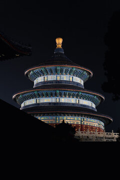 宮殿建筑夜景