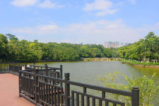 深圳筆架山公園雙硯湖風(fēng)光