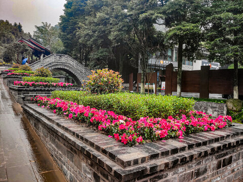 仿古拱形小橋