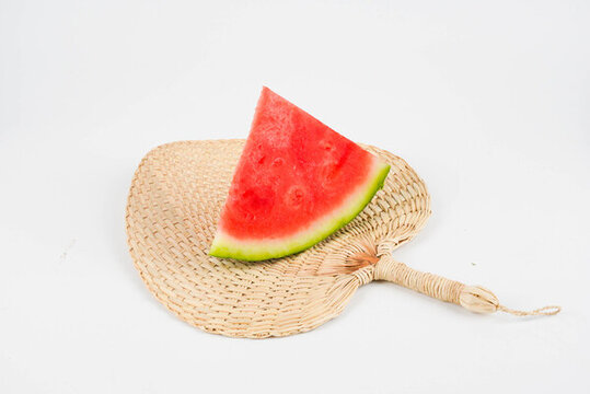 夏至夏日西瓜扇涼爽